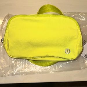 Electric yellow lululemon belt bag